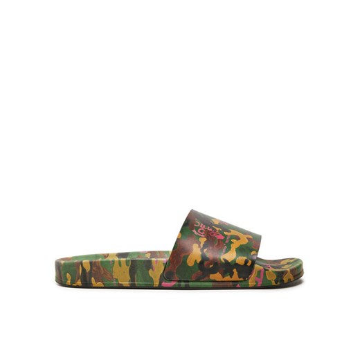 Klapki Off-White OMIC001S22MAT0065700 Zielony ze sklepu eobuwie.pl w kategorii Klapki męskie - zdjęcie 182086038