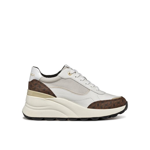 Sneakersy Geox D Spherica Ec13 D45WAA 085AS C1352 Biały ze sklepu eobuwie.pl w kategorii Buty sportowe damskie - zdjęcie 182086185