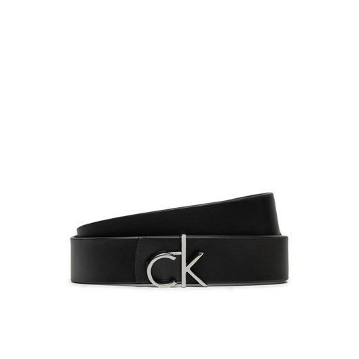 Pasek Damski Calvin Klein Ck Logo Reversible Belt 3.0 K60K613074 Czarny ze sklepu eobuwie.pl w kategorii Paski damskie - zdjęcie 182086257
