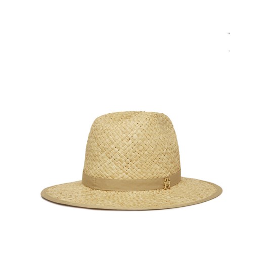 Kapelusz Tommy Hilfiger Premium Beach Fedora AW0AW17135 Beżowy ze sklepu eobuwie.pl w kategorii Kapelusze damskie - zdjęcie 182086356