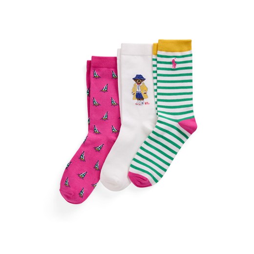 Zestaw 3 par wysokich skarpet dziecięcych Polo Ralph Lauren 448969097001 Kolorowy ze sklepu eobuwie.pl w kategorii Skarpetki dziecięce - zdjęcie 182086836