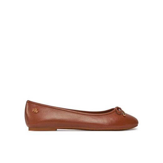Baleriny Lauren Ralph Lauren 802940603002 Brązowy ze sklepu eobuwie.pl w kategorii Balerinki - zdjęcie 182086868