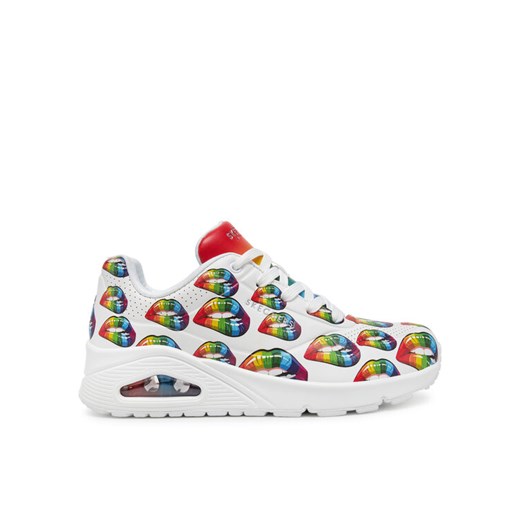 Sneakersy Skechers 177084/WMLT Biały ze sklepu eobuwie.pl w kategorii Buty sportowe damskie - zdjęcie 182086887