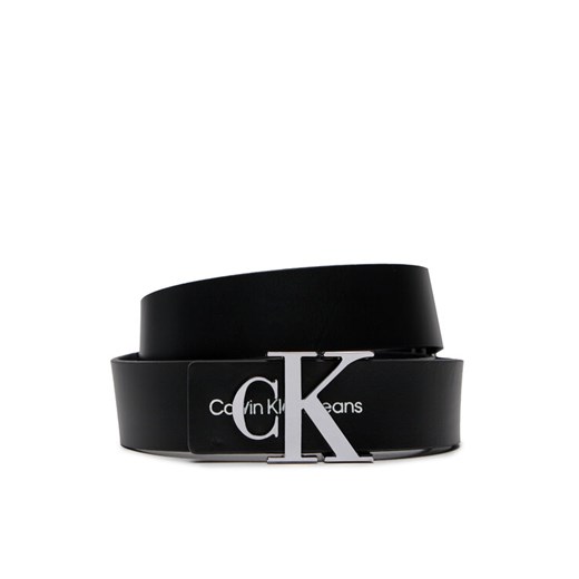 Pasek Damski Calvin Klein Jeans Monogram Hardware 30Mm K60K610281 Czarny ze sklepu eobuwie.pl w kategorii Paski damskie - zdjęcie 182087258