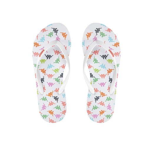 Japonki Kappa 351C22W White - Pink Coral - Pink Fuchsia Kolorowy ze sklepu eobuwie.pl w kategorii Klapki damskie - zdjęcie 182087345