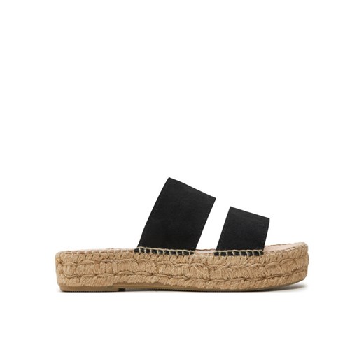 Espadryle Manebi Hamptons Double Sole 2 Bands Sandals K 1.0 JB Czarny ze sklepu eobuwie.pl w kategorii Espadryle damskie - zdjęcie 182087445