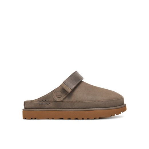 Klapki Ugg W Goldenstar Clog 1138252 Szary ze sklepu eobuwie.pl w kategorii Klapki damskie - zdjęcie 182087858