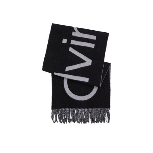 Szalik Calvin Klein Classic K50K512369 Szary ze sklepu eobuwie.pl w kategorii Szaliki i chusty damskie - zdjęcie 182088308