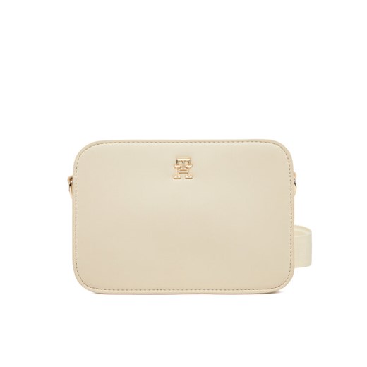 Torebka Tommy Hilfiger Th Logotape Camera Bag AW0AW17229 Beżowy ze sklepu eobuwie.pl w kategorii Listonoszki - zdjęcie 182088718
