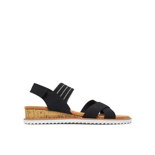 Sandały Skechers BOBS Desert Kiss-Shore Enough 114130/BLK Czarny ze sklepu eobuwie.pl w kategorii Sandały damskie - zdjęcie 182088788