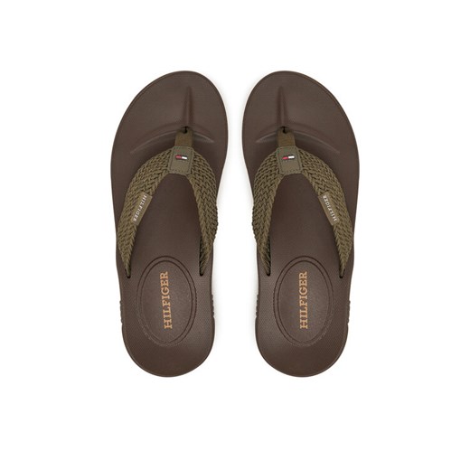 Japonki Tommy Hilfiger Molded Web Beach Sandal FM0FM05434 Khaki Tommy Hilfiger 41 eobuwie.pl