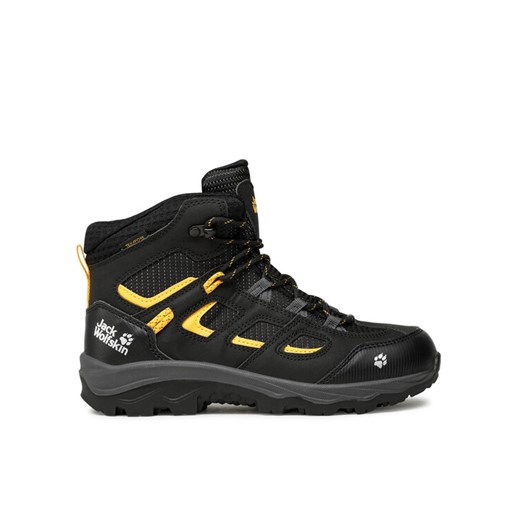 Trekkingi Jack Wolfskin Vojo Texapore Mid K 4042181 Czarny ze sklepu eobuwie.pl w kategorii Buty trekkingowe dziecięce - zdjęcie 182089365