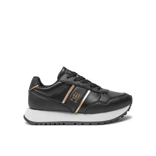 Sneakersy Tommy Hilfiger Low Cut Lace-Up Sneaker T3A9-33548-1695 M Czarny ze sklepu eobuwie.pl w kategorii Buty sportowe dziecięce - zdjęcie 182089369