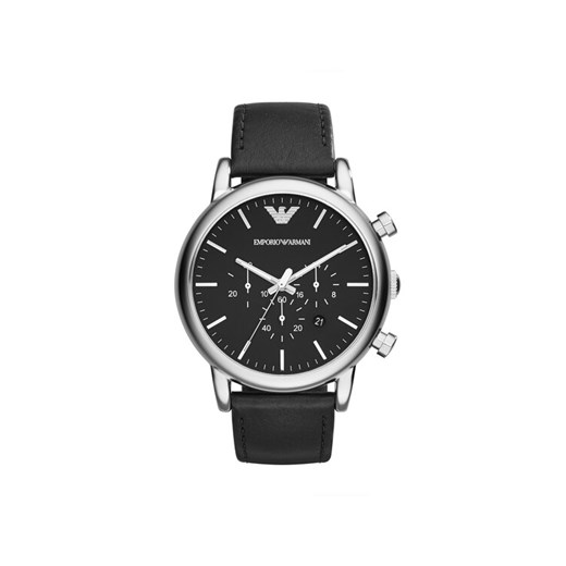 Zegarek Emporio Armani AR1828 Czarny ze sklepu eobuwie.pl w kategorii Zegarki - zdjęcie 182089676