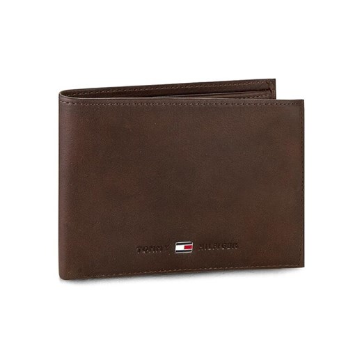 Duży Portfel Męski Tommy Hilfiger Johnson Cc And Coin Pocket AM0AM00659 Brązowy ze sklepu eobuwie.pl w kategorii Portfele męskie - zdjęcie 182089767