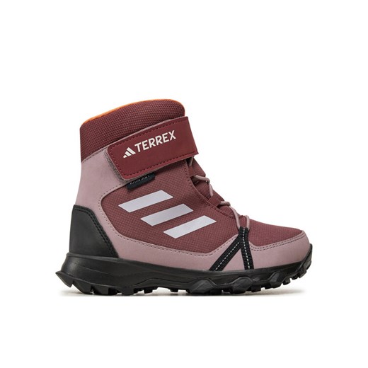 Trekkingi adidas Terrex Snow Hook-And-Loop COLD.RDY ID0936 Brązowy ze sklepu eobuwie.pl w kategorii Buty trekkingowe dziecięce - zdjęcie 182089787