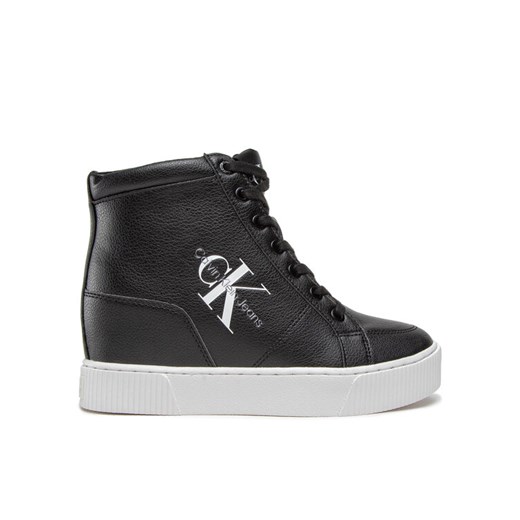Sneakersy Calvin Klein Jeans Hidden Wedge Cupsole Laceup YW0YW00771 Czarny 41 eobuwie.pl