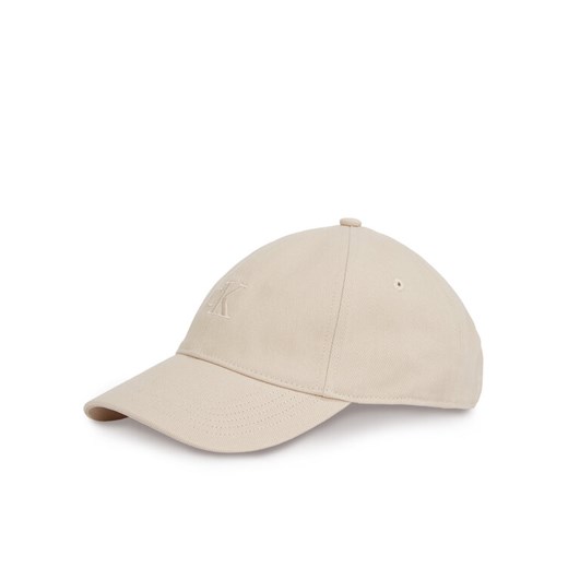 Czapka z daszkiem Calvin Klein Embroidered Monogram Cap LV04K5024G Beżowy Calvin Klein 00 eobuwie.pl