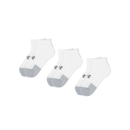 Zestaw 3 par niskich skarpet unisex Under Armour Heatgear Lo Cut Sock 1346753-100 Biały ze sklepu eobuwie.pl w kategorii Skarpetki damskie - zdjęcie 182090776