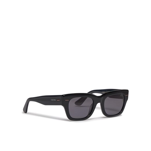 Okulary przeciwsłoneczne Calvin Klein CK23509S Czarny ze sklepu eobuwie.pl w kategorii Okulary przeciwsłoneczne męskie - zdjęcie 182090798