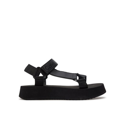 Sandały Calvin Klein Jeans Sandal Velcro Webbing Dc YW0YW01353 Czarny ze sklepu eobuwie.pl w kategorii Sandały damskie - zdjęcie 182090945
