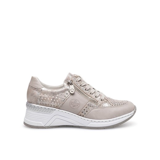 Sneakersy Rieker N4327-80 Srebrny ze sklepu eobuwie.pl w kategorii Półbuty damskie - zdjęcie 182091078