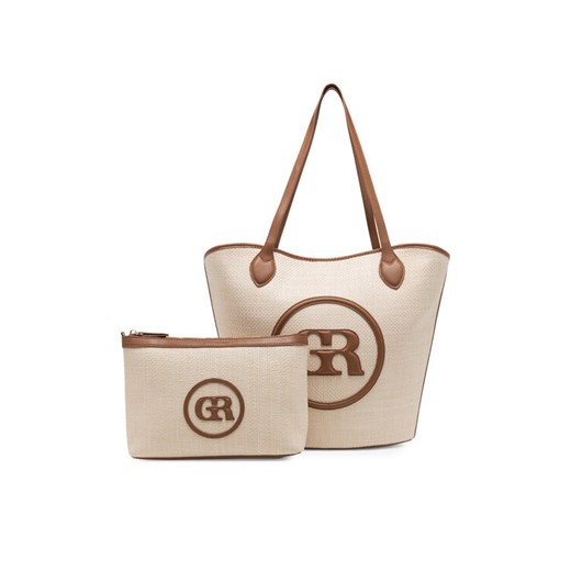 Torebka Gino Rossi TYLO-V Beżowy ze sklepu eobuwie.pl w kategorii Torby Shopper bag - zdjęcie 182091098