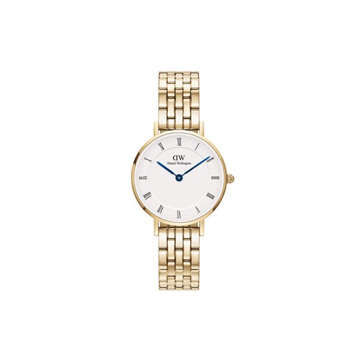 Zegarek Daniel Wellington Petite Roman Numerals 5-Link DW00100682 Złoty ze sklepu eobuwie.pl w kategorii Zegarki - zdjęcie 182091146