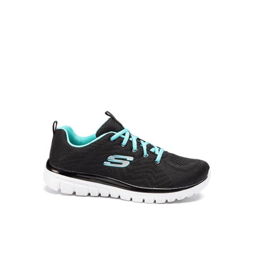 Sneakersy Skechers Get Connected 12615/BKTQ Czarny ze sklepu eobuwie.pl w kategorii Buty sportowe damskie - zdjęcie 182091306