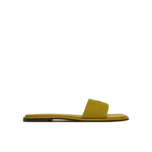 Klapki Calvin Klein Flat Slide - He HW0HW02378 Zielony ze sklepu eobuwie.pl w kategorii Klapki damskie - zdjęcie 182091638