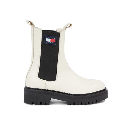 Sztyblety Tommy Jeans Tjw Urban Chelsea EN0EN02298 Biały ze sklepu eobuwie.pl w kategorii Botki - zdjęcie 182091868