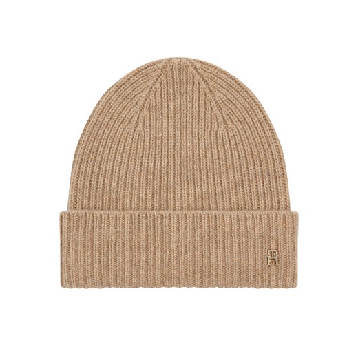 Czapka Tommy Hilfiger AW0AW16623 Beżowy ze sklepu eobuwie.pl w kategorii Czapki zimowe damskie - zdjęcie 182091916