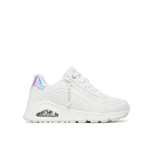 Sneakersy Skechers Uno Gen1-Zip And Stride 310554L/WHT Biały ze sklepu eobuwie.pl w kategorii Buty sportowe dziecięce - zdjęcie 182091958