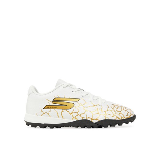 Buty do piłki nożnej Skechers SKX_1.5 Jr Youth TF 252063L/WBGD Biały ze sklepu eobuwie.pl w kategorii Buty sportowe dziecięce - zdjęcie 182092175