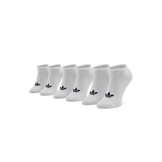 Zestaw 3 par niskich skarpet unisex adidas Trefoil Liner S20273 Biały ze sklepu eobuwie.pl w kategorii Skarpetki męskie - zdjęcie 182092297