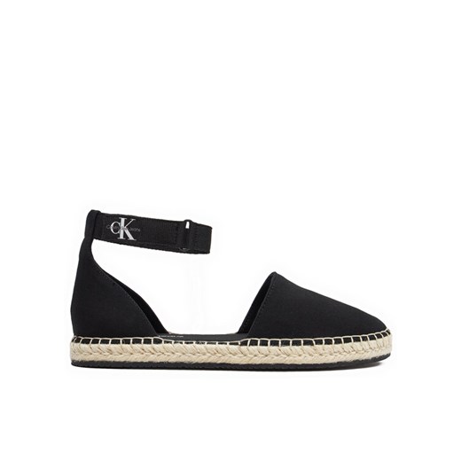 Espadryle Calvin Klein Jeans Ankle Espadrille Btw YW0YW01027 Czarny ze sklepu eobuwie.pl w kategorii Espadryle damskie - zdjęcie 182092365