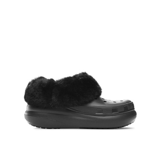 Klapki Crocs Crocs Furever Crush Clog 208446 Czarny ze sklepu eobuwie.pl w kategorii Klapki damskie - zdjęcie 182092518