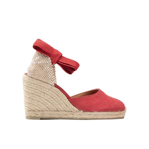 Espadryle Castañer Carina/8/002 021642-604 Czerwony ze sklepu eobuwie.pl w kategorii Espadryle damskie - zdjęcie 182092699
