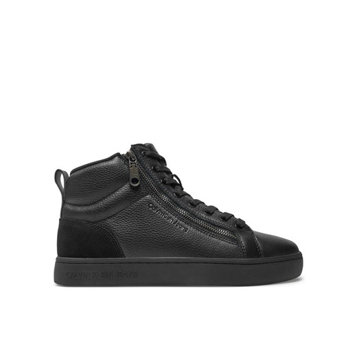 Sneakersy Calvin Klein Jeans Classic Cupsole Zip Mid In YM0YM01156 Czarny ze sklepu eobuwie.pl w kategorii Buty sportowe męskie - zdjęcie 182092907