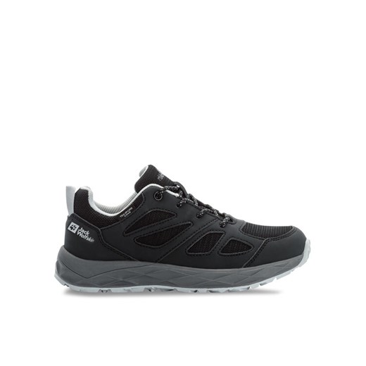 Trekkingi Jack Wolfskin Woodland 2 Texapore Low 4059811 Czarny ze sklepu eobuwie.pl w kategorii Buty trekkingowe dziecięce - zdjęcie 182092999