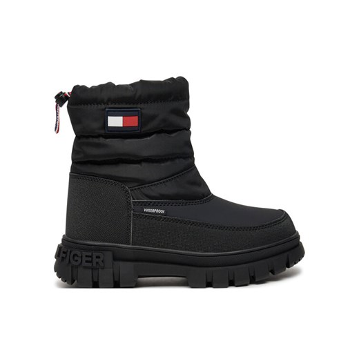 Śniegowce Tommy Hilfiger Fur Boot T3X5-33715-1695 M Czarny ze sklepu eobuwie.pl w kategorii Buty zimowe dziecięce - zdjęcie 182093219