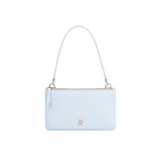 Torebka Tommy Hilfiger Th Refined Shoulder Bag Mono AW0AW15975 Błękitny ze sklepu eobuwie.pl w kategorii Kopertówki - zdjęcie 182093709