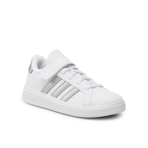 Sneakersy adidas Grand Court 2.0 El K GW6516 Biały ze sklepu eobuwie.pl w kategorii Buty sportowe dziecięce - zdjęcie 182093756