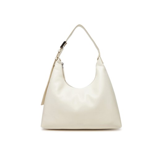 Torebka Calvin Klein Hardware Strap Hobo Shoulder Bag K60K613031 Biały ze sklepu eobuwie.pl w kategorii Torebki damskie - zdjęcie 182093879