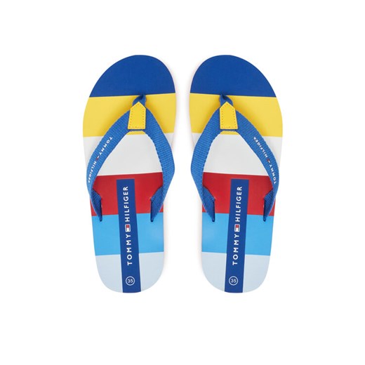 Japonki Tommy Hilfiger T3X8-33907-0058Y913 S Granatowy ze sklepu eobuwie.pl w kategorii Klapki dziecięce - zdjęcie 182093927