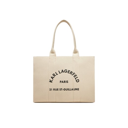 Torebka KARL LAGERFELD A1W50009 Beżowy ze sklepu eobuwie.pl w kategorii Torby Shopper bag - zdjęcie 182093939