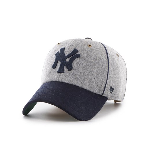 Czapka z daszkiem 47 Brand MLB New York Yankees B-BRKCU17WIS Szary ze sklepu eobuwie.pl w kategorii Czapki z daszkiem męskie - zdjęcie 182094246