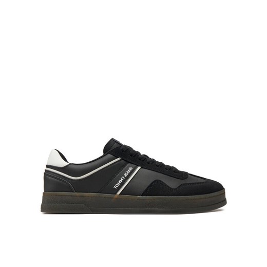 Sneakersy Tommy Jeans Leather Retro Cupsole EM0EM01414 Czarny Tommy Jeans 44 eobuwie.pl