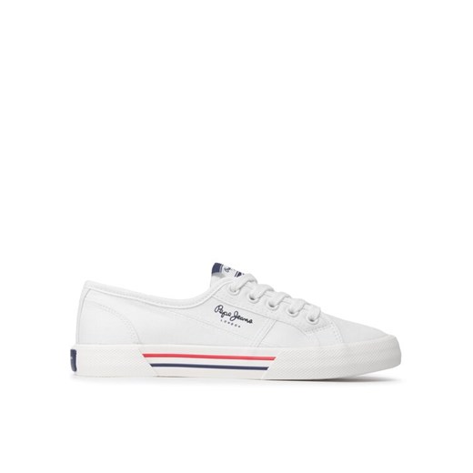 Tenisówki Pepe Jeans Brady W Basic PLS31287 Biały ze sklepu eobuwie.pl w kategorii Trampki damskie - zdjęcie 182094598