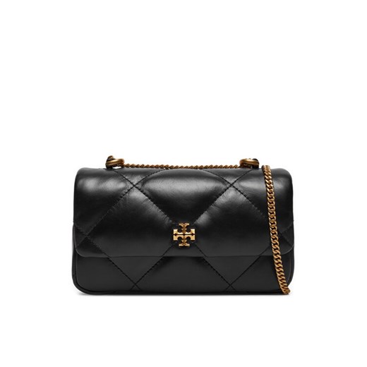 Torebka Tory Burch Mini Kira Diamond Quilt Flap Bag 154710 Czarny ze sklepu eobuwie.pl w kategorii Kopertówki - zdjęcie 182094678